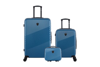  Set de 2 valises (S/L) et vanity Peter - 55/75/23 cm  - Bleu marine