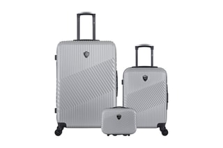  Set de 2 valises (S/L) et vanity Peter - 55/75/23 cm  - Noir et gris