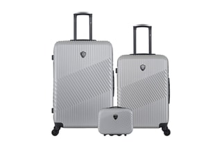  Set de 2 valises (M/L) et vanity Peter - 65/75/23 cm  - Noir et gris