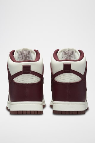  Nike Dunk Hi en cuir de veau - Bordeaux