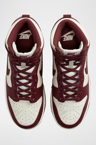  Nike Dunk Hi en cuir de veau - Bordeaux