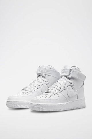  Nike Air Force 1 Hi en cuir - Blanc