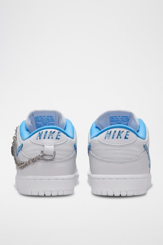 SB Dunk Low Pro en cuir - Blanc et ciel - Nike