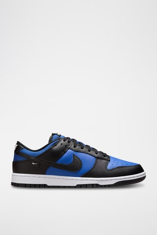 Nike Dunk Low en cuir - Noir et bleu électrique