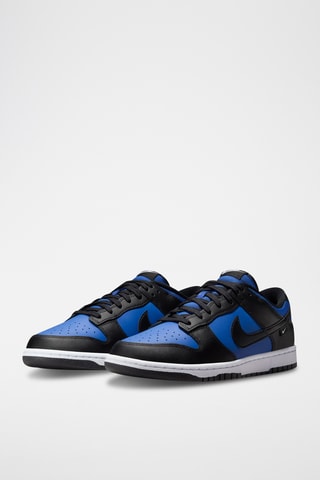 Nike Dunk Low en cuir - Noir et bleu électrique