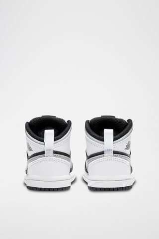 Jordan 1 Mid en cuir - Noir et blanc