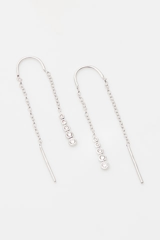 Boucles d'oreilles Khonsu - Or blanc et diamants