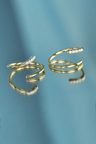 Boucles d’oreilles Joli tourbillon diamant - Or jaune et diamants
