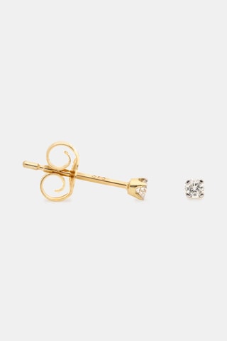 Puces Single diamond - Or jaune et diamants