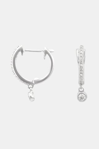 Créoles Charms - Or blanc et diamants