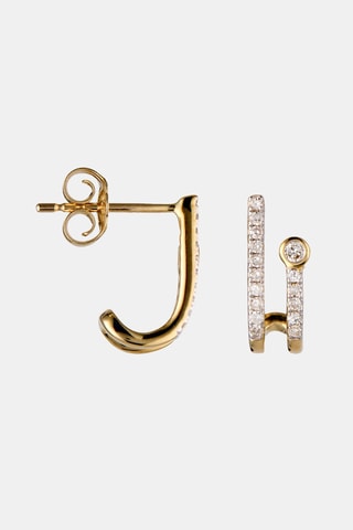 Puces Treasure - Or jaune et diamants