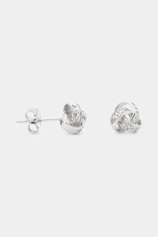 Puces Joli noeud - Or blanc et diamants
