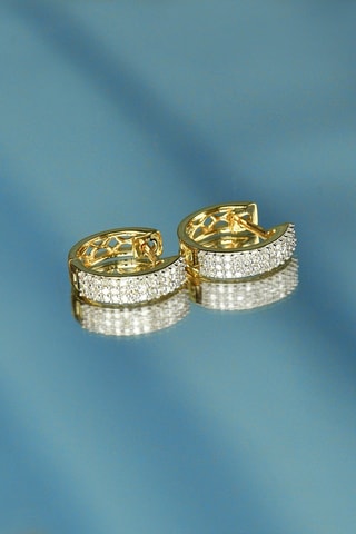 Boucles d’oreilles Rangs scintillants - Or jaune et diamants
