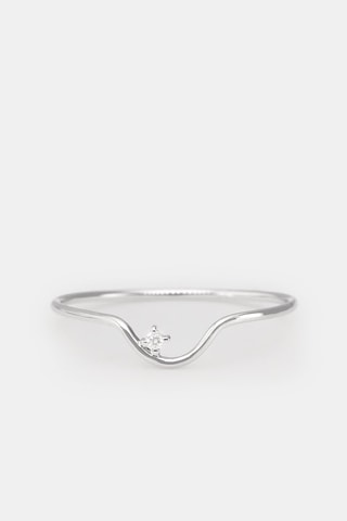 Solitaire Pudeur - Or blanc et diamant
