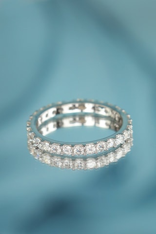 Bague Tour Complet Lumineux - Or blanc et diamants