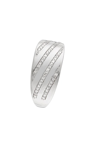 Bague Fourreau - Or blanc et diamants