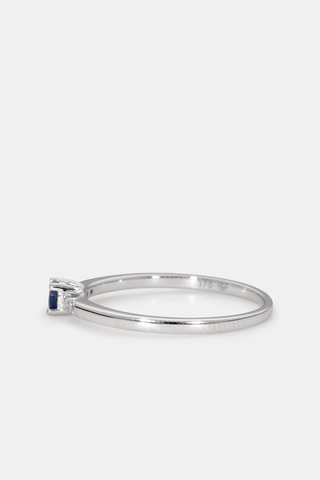 Bague Niylah - Or blanc, diamants et saphir