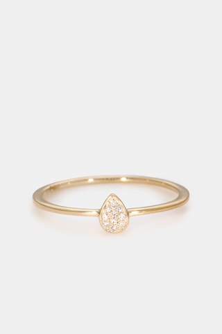 Bague Goutte de lumière - Or jaune et diamants
