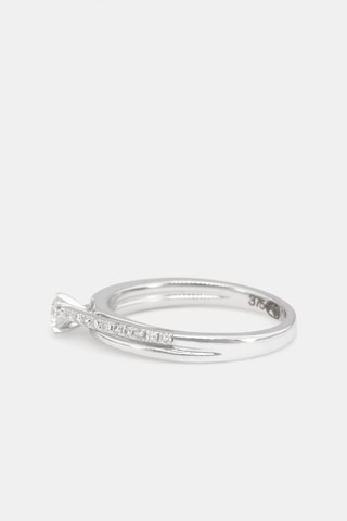 Solitaire Inversion - Or blanc et diamants