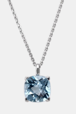 Pendentif Topaze uniqueBR>Or blanc et topaze