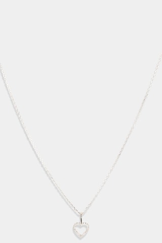Pendentif Mini cœur - Or blanc et diamants