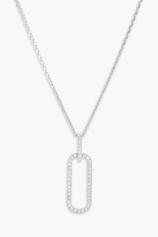 Pendentif - 
Or blanc et diamants