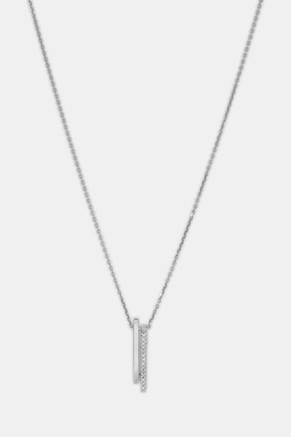 Pendentif Éclat Féminin - Or blanc et diamants
