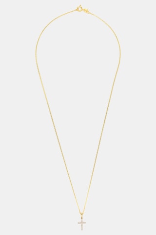 Pendentif Croix du bonheur - Or jaune et diamants