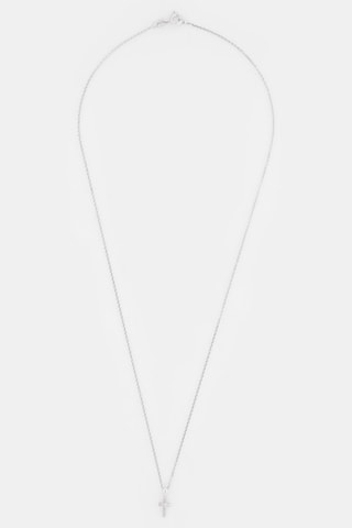 Pendentif Mini croix - Or blanc et diamants