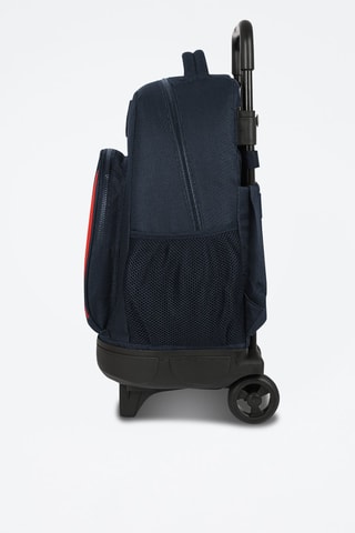 Mochila com carrinho Azul-rei e bordô