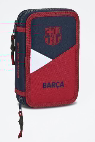 Estojo FC Barcelona e 28 acessórios - Azul-marinho e bordô