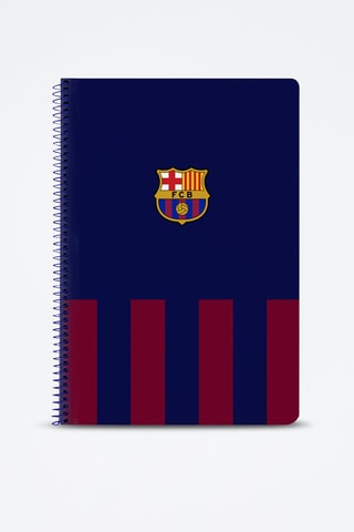 Caderno de espiral FC Barcelona - 160 páginas - Azul-marinho - 31 x 21,5 cm