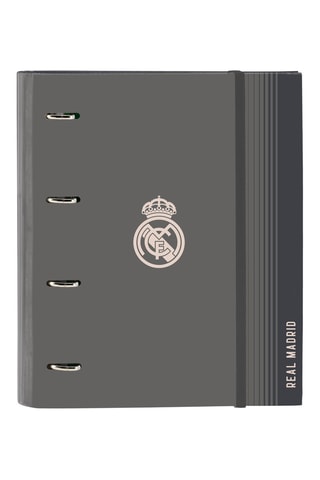 Dossier de argolas Real Madrid - Cinzento - 27 x 32 x 3,5 cm