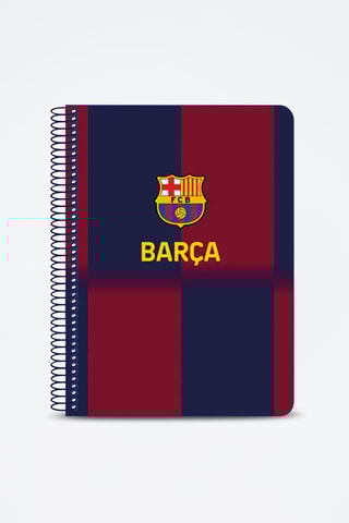 Caderno com espiral FC Barcelona - 80 folhas - Bordô e azul-marinho - 15,5 x 22 x 1 cm