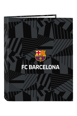 Caderno com argolas FC Barcelona - Preto - 26,5 x 33 x 4 cm