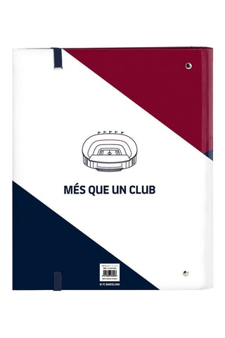 Caderno com argolas FC Barcelona - Azul-marinho e bordô - 27 x 32 x 3,5 cm