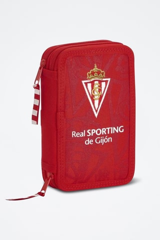 Estojo completo Sporting de Gijón - 28 peças - Vermelho