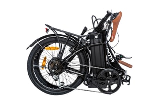 Inklapbaar Stadsfiets Ebike 20.2 en Zitje Bobike One Maxi E-D - Zwart