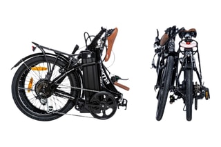 Inklapbaar Stadsfiets Ebike 20.2 en Zitje Bobike One Maxi E-D - Zwart