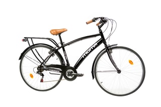 Vélo de ville City - Noir et marron