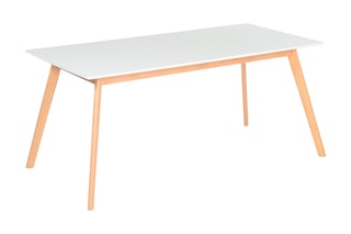 Mesa extensível Scandi - Natural e branco
