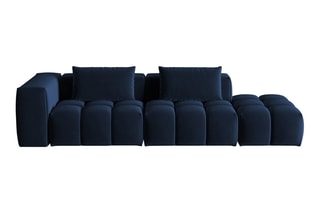Canapé droit modulaire Lorella Bleu roi