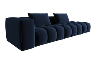 Canapé droit modulaire Lorella Bleu roi