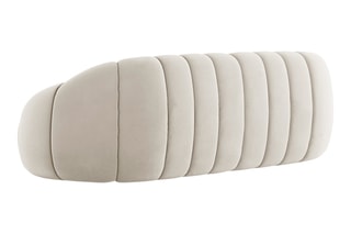 Canapé Remy - Beige foncé - 3 places - Toucher velours