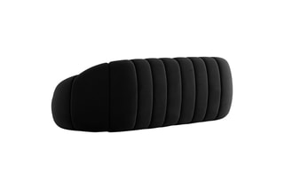 Canapé Remy - Noir - 3 places - Toucher velours