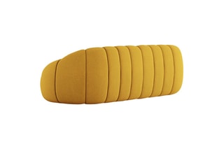 Canapé Remy - Jaune - 3 places - En tissu bouclette