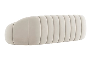 Canapé Remy - Beige - 4 places - Toucher velours