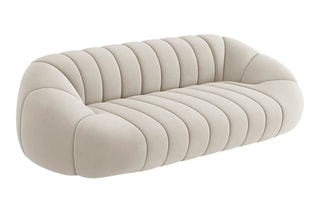 Canapé Remy - Beige - 4 places - Toucher velours