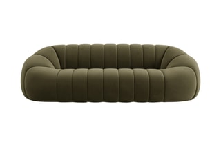 Canapé Remy - Vert - 4 places - Toucher velours