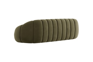 Canapé Remy - Vert - 4 places - Toucher velours